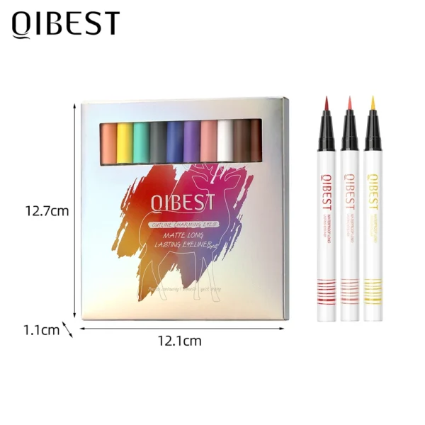 QIBEST Colored Eyeliner Set Waterproof Eyeliner Pencil Long Lasting Matte Eye Liner Makeup Cosmetic Beauty Colorful Liner Kits - Image 6