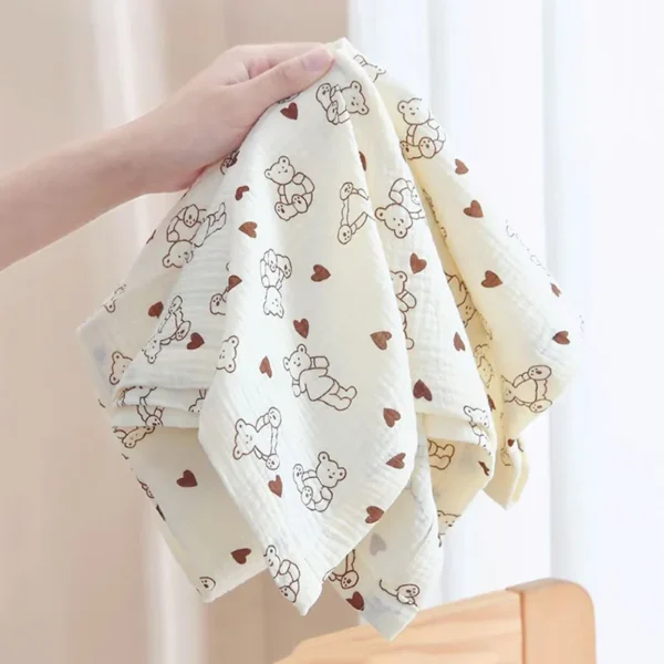 Newborn Muslin Blanket Baby Swaddle Summer Bedding Baby Stuff Thin Stroller Blanket Muslin Squares Receiving Blanket - Image 2